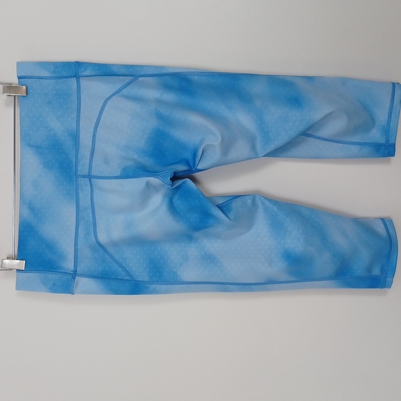 Adidas Climalite Blue Crop Leggings - L - Picture 2 of 8